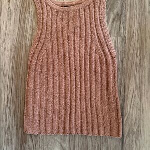 Sincerely Jules Ribbed Knit Top in mauvy brown